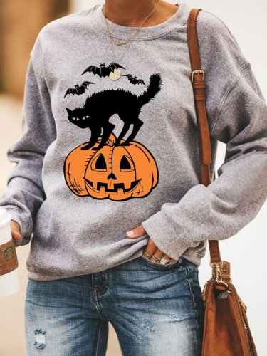 Halloween Casual Long Sleeve Sweatshirt