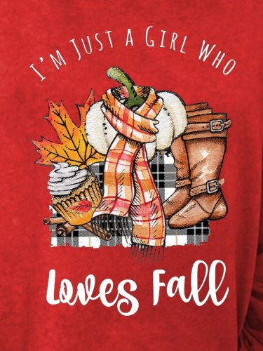 I'M Just A Girl Who Love Fall Shift Sweatshirt