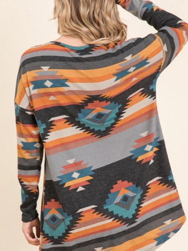 Aztec Women's Casual Long Sleeve Hoodie