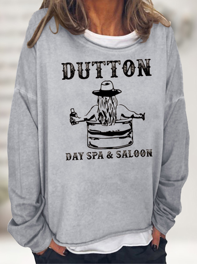 Beth Dutton Day Spa & Saloon Picture Women's Pullover Sweatshirt