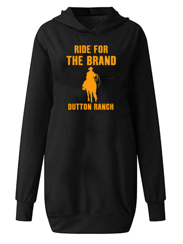 Rip And Beth Dutton Ranch Ride For The Brand House Rider Print Women's Hoodies