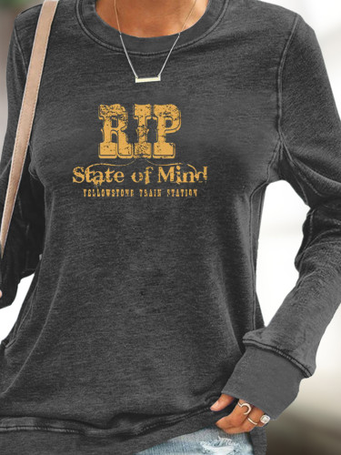 Train Station RIP State of Mind Print Women's Pullover