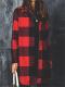 Women's Pretty Check Print Lapel Long Sleeve Top Plaid Shirt Jacket