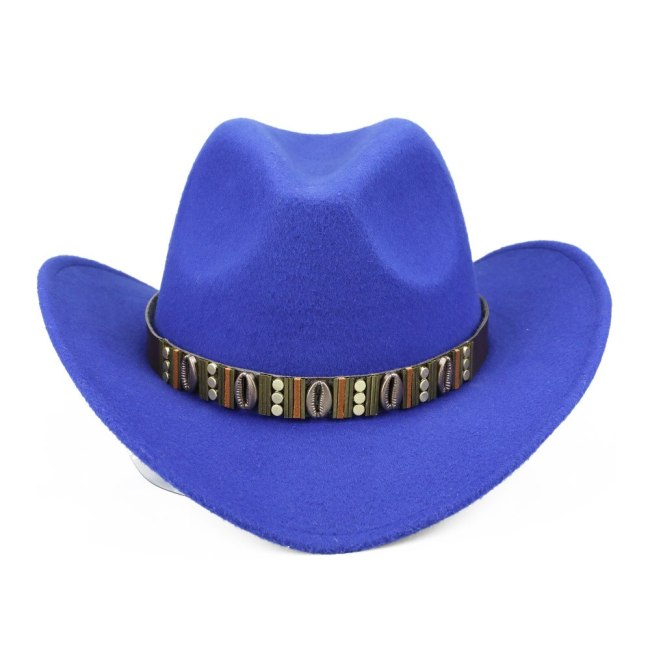 Metal Belt Cowboy Caps Men Autumn Equestrian Hat Women Winter Western Cowgirl Hats Sombrero Cowboy Disfraz
