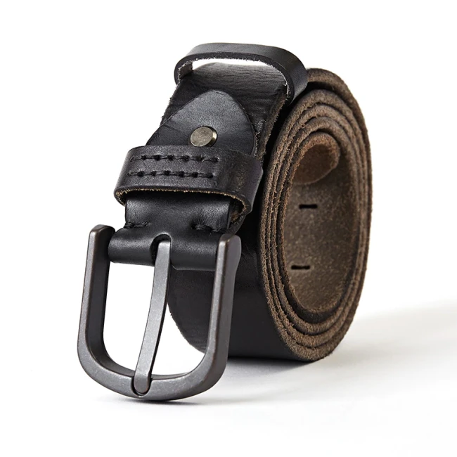 Western Style Top Genuine Leather Belts Men Luxury Brand Designer High Quality Military Strap Male Wide Pin Buckle For Jeans