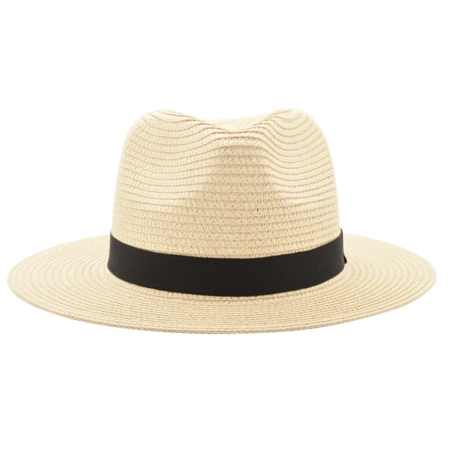 Vintage Panama Hat Men Straw Fedora Male Sunhat Women Summer Beach Sun Visor Cap Chapeau Cool Jazz Trilby Cap Sombrero