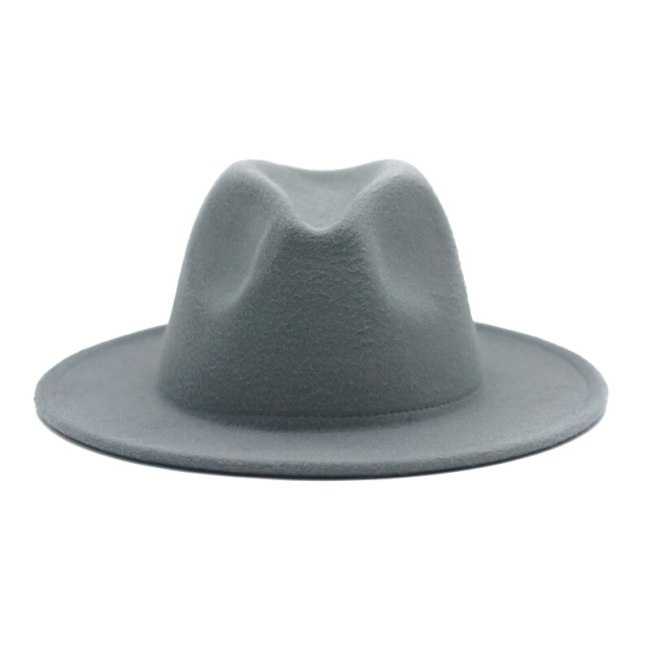 Classic Fedora Hat for Women Men Wide Plat Brim Panama Jazz Cap 21 Colors Vintage Trilby Hat