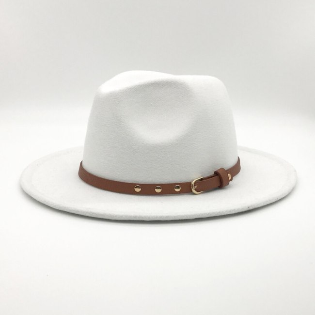 New Fedora Hat for Men Winter Autumn Womens Felt Hats Wide Brim Jazz Panama Retro Trilby Caps Sombrero Fedora Hombre