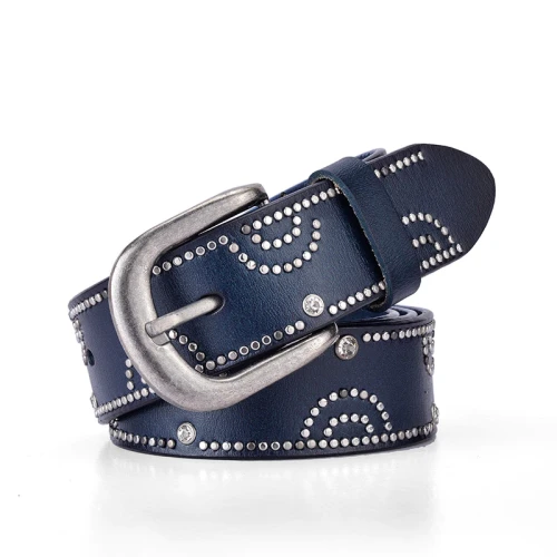 Cowboy Style Fashion Luxury Designer Belts Rivet belt Women High Quality Genuine Leather Belt Vintage Women Belt For Jeans