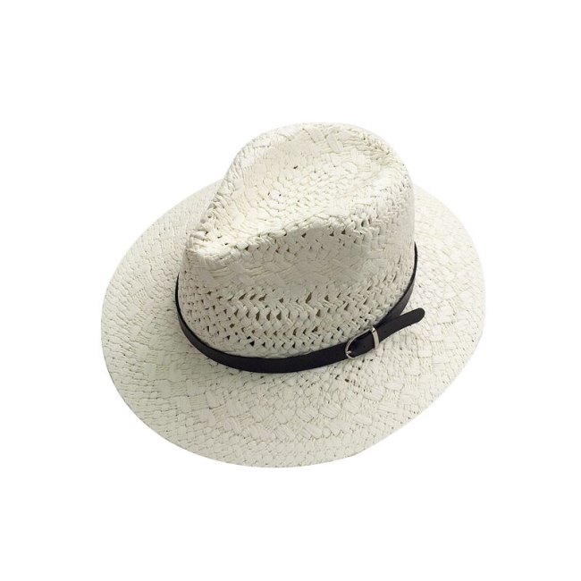 Summer Casual Sun hats for Women Fashion Jazz Hat Man Beach Trilby Sunhat Straw Panama Hat Hollow Belt Sun Visor Caps