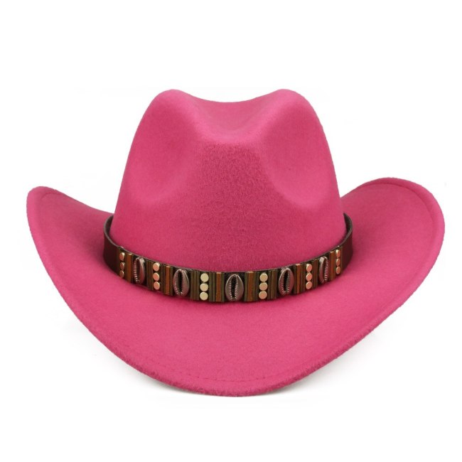 Metal Belt Cowboy Caps Men Autumn Equestrian Hat Women Winter Western Cowgirl Hats Sombrero Cowboy Disfraz