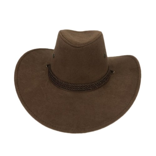 New Cowgirl Sun Hat Faux Leather Cowboy Hat Men and Women Travel Caps Fashion Western Hats Chapeu Cowboy 9 colors