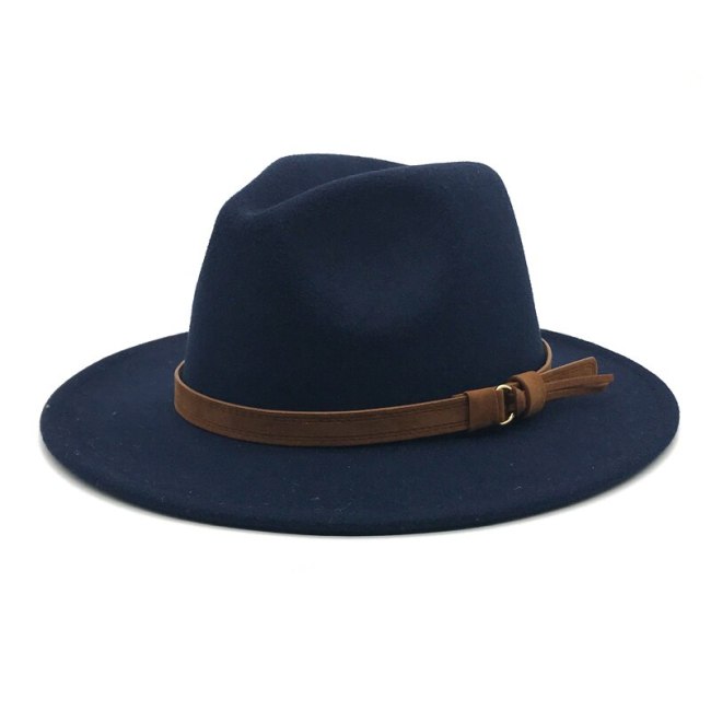 Classic Fedora Cap for Men Big Size Trilby Hats Winter Autumn Wide Brim Jazz Panama Women Fashion Chruch Caps