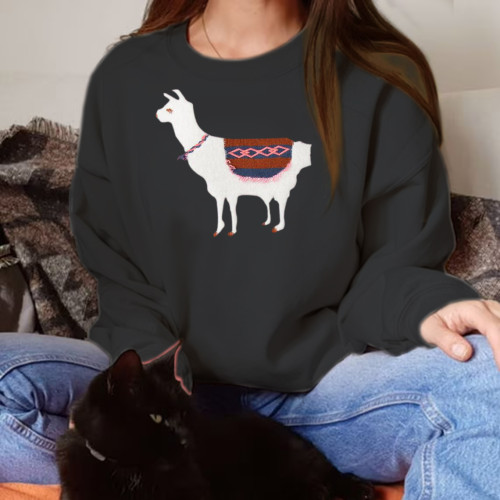 Casual Cowboy Style Women's Sheep Pattern Pullover