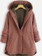Buttoned Hoodie Casual Cotton-Blend Women Outerwear