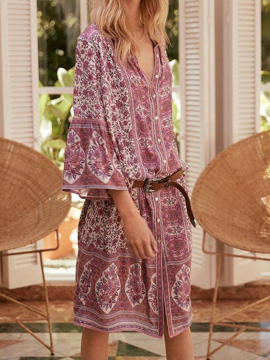 Women Summer Bohemian Style Sexy Floral Printed Maxi Dresses