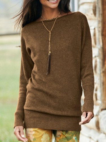 Vintage Women Solid Sweater
