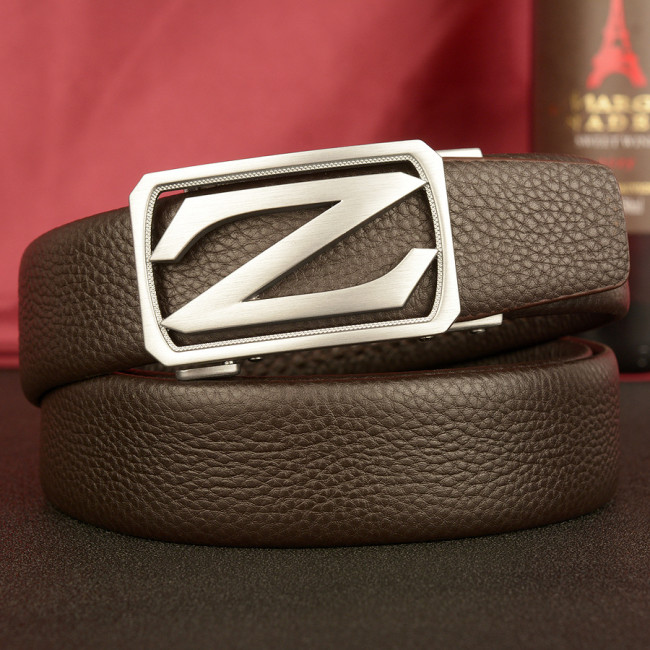 New eagle wings men's automatic buckle belt head layer leather belt business leisure belt men's belt