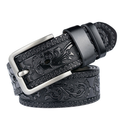 Personality carving craft men's belt fashion jeans belt men's leather belt