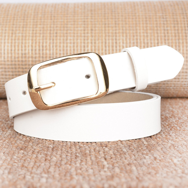 Simple fashion real cowhide ladies belt trend web celebrity decoration casual belt student jeans belt