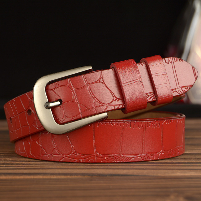 New fashion ladies belt real leather simple casual decoration belt student web celebrity jeans belt