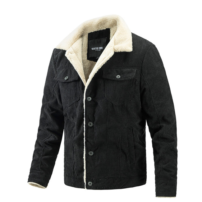 US$ 58.17 - Fleece Warm Denim Winter Jacket Sherpa Lined Turn Down ...