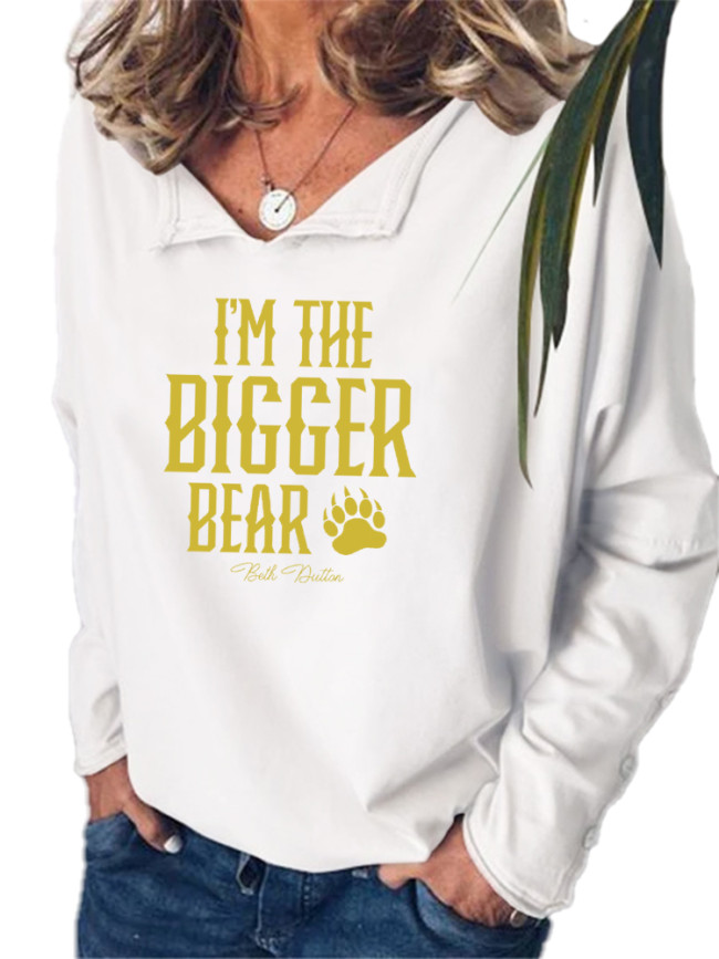 Women's Western Style I'm The Bigger Bear Beth Dutton's Quote Long Sleeve Hoodies