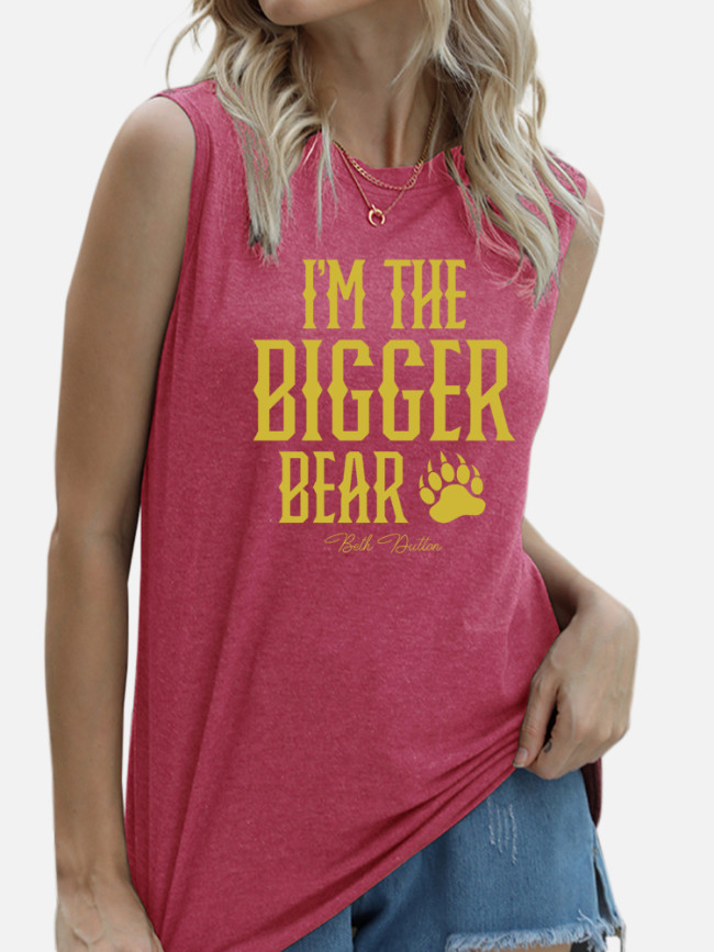Women's I Am The Bigger Bear Beth Dutton's Quote Sleeveless Shirt