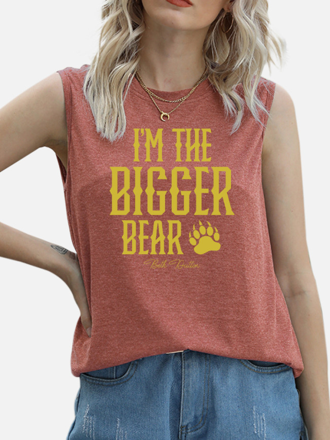 Women's I Am The Bigger Bear Beth Dutton's Quote Sleeveless Shirt