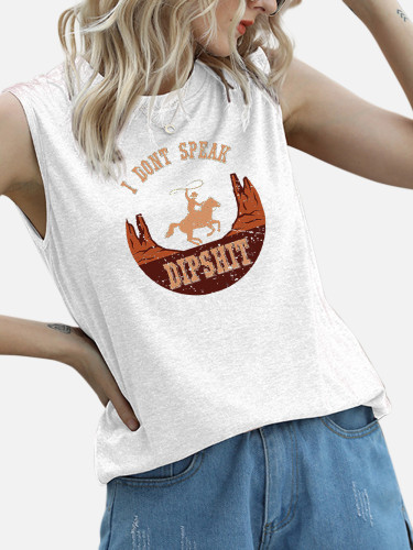 Women's I Don'y Speak DipShit Sleeveless Shirt