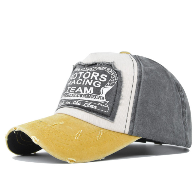 2020 Vintage washed baseball cap duck tongue cap used baseball cap MOTORS printed hat