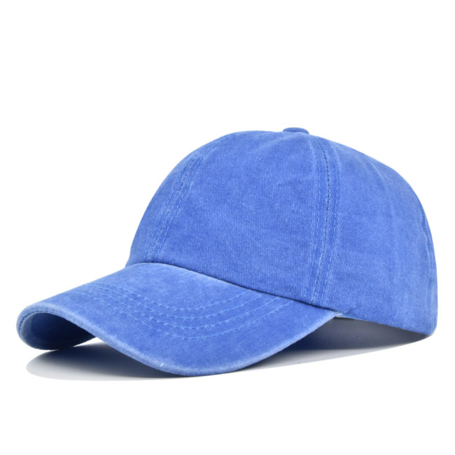 light plate baseball cap washed old sunshade cap solid color
