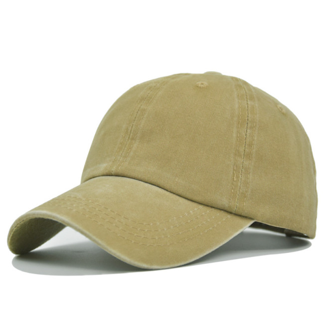 light plate baseball cap washed old sunshade cap solid color