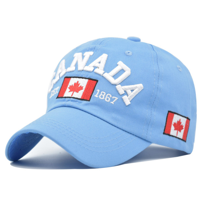 Cowboy Maple Leaf baseball cap Canada men's and women's hat duck tongue hat