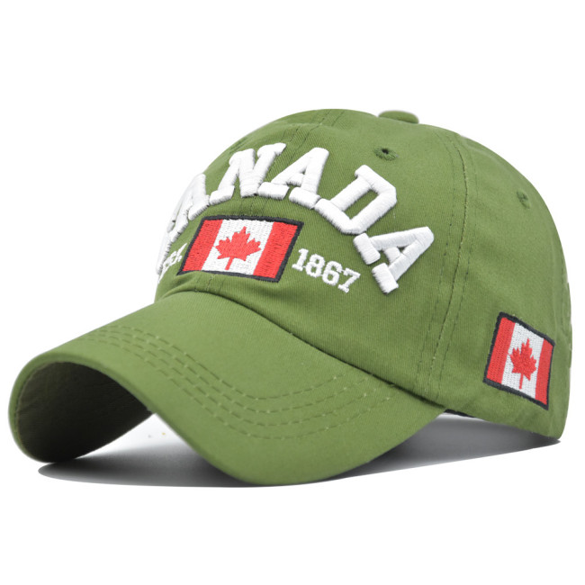 Cowboy Maple Leaf baseball cap Canada men's and women's hat duck tongue hat