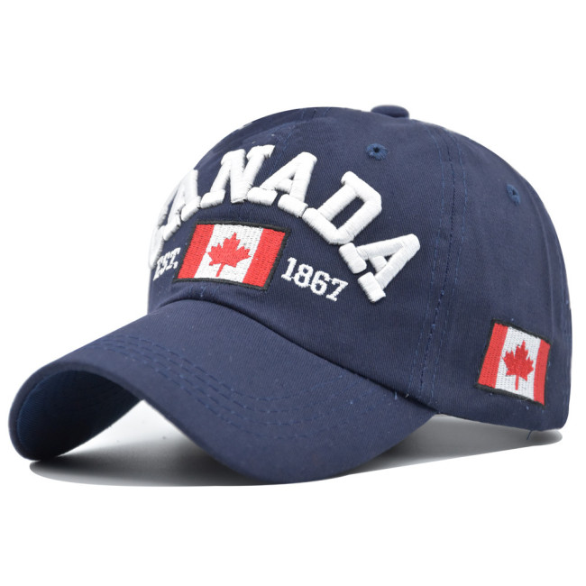 Cowboy Maple Leaf baseball cap Canada men's and women's hat duck tongue hat