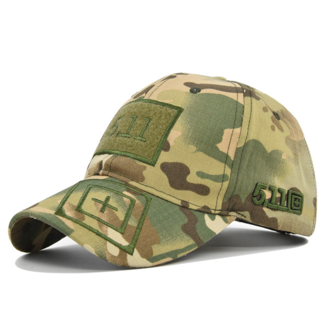 Camouflage hat Embroidered Baseball Hat outdoor jungle hat Velcro hat
