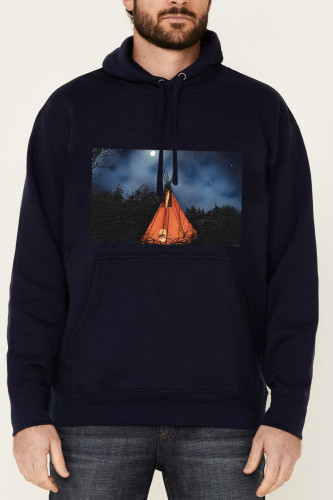 western outfit ideas camp tent picture print men's hoodies