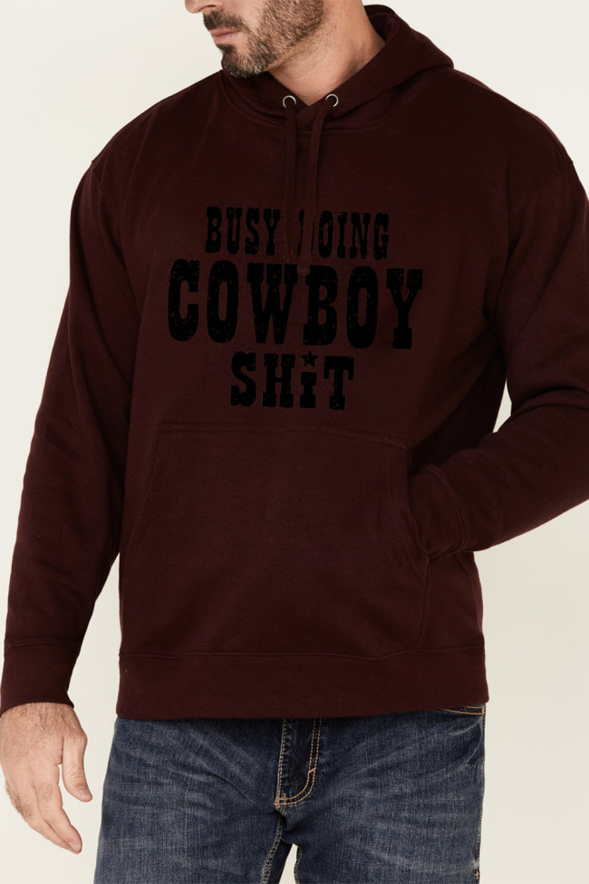 Cowboy Busy Doing Cowboy Quote for Men String Hoodies