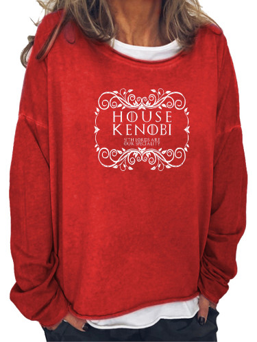 Funny Words SW Classic House Kenobi Long Sleeve Sweatshirt for Women