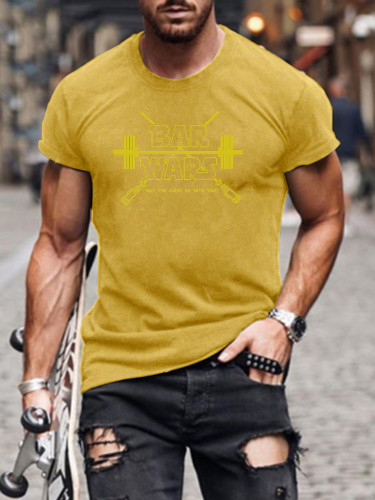 Men's Short Sleeve Bar Wars Funny Words SW Classic T-shirt S-5XL