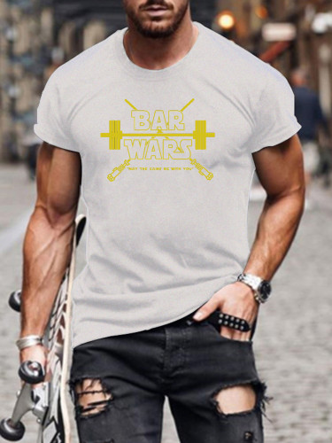 Men's Short Sleeve Bar Wars Funny Words SW Classic T-shirt S-5XL