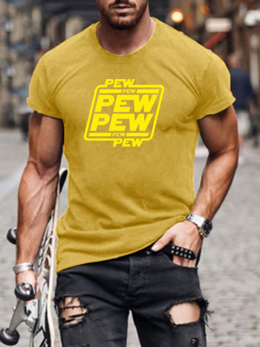 Men's Short Sleeve Pews Funny Words SW Classic T-shirt S-5XL