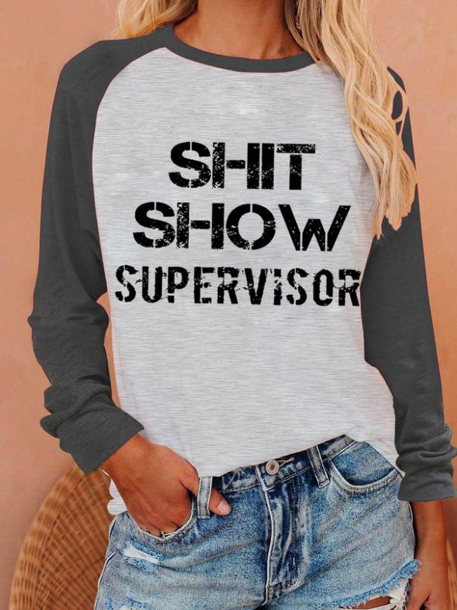 Shitshow Letter Shirts & Tops