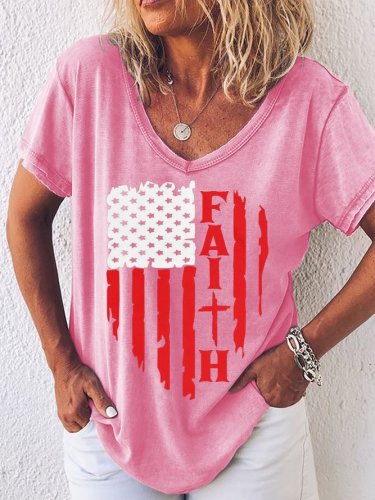 American Flag Faith Women's T-Shirt