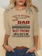 I Get A Awesome Dad Print Crew Neck Shirts & Tops