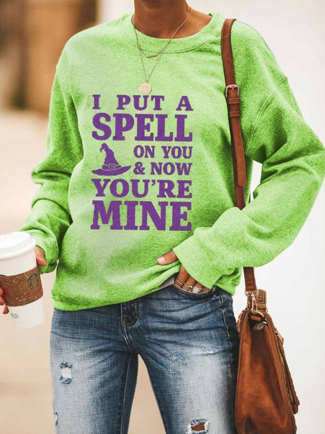 I Put A Spell On You Women's Casual Crew Neck Sweatshirt