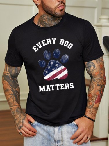 Every Dog Matters. Round neck short-sleeved cotton T-shirt