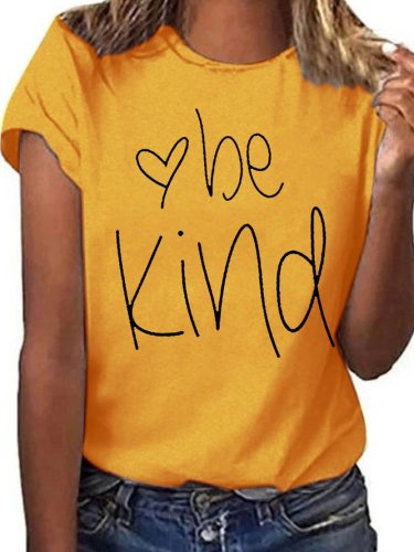 Be Kind Graphic Casual Short Sleeve Tee