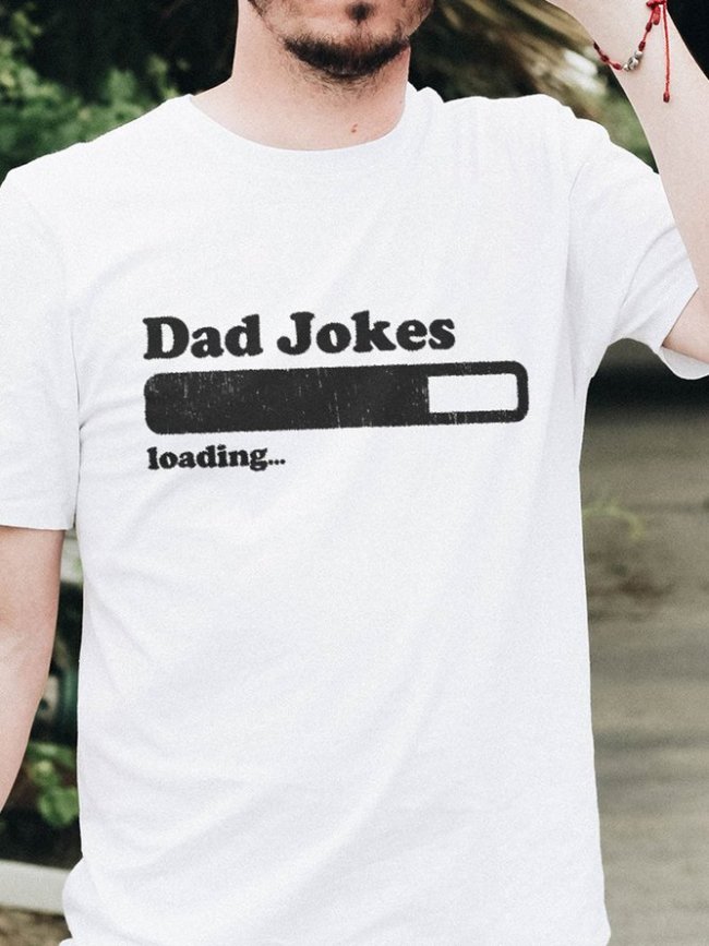 Dad Joke Loading Father's Day Gift Cotton Men's T-shirt